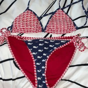 vineyard vines whale print bikini set